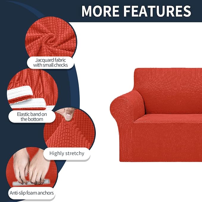 Cupuamon 2026 New Stretch Loveseat Sofa Slipcovers Couch Cover - Image 4