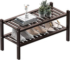 ROMGUAR CRAFT 2 Tier Bamboo Shoe Rack by ROMGUAR+CRAFT