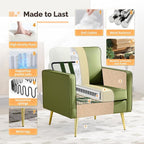 VINGLI Modern PU Leather Accent Chairs Set of 2, Single Sofa Chair - Image 5