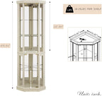 Corner Curio Cabinet, Light Bulb Inclued, Wine Bar China Cabinet - Image 2