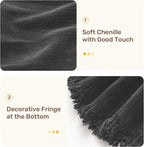 2 Pieces Sectional Couch Covers L Shaped Cover XL Charcoal Gray | Thick - Image 7