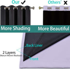 Yakamok Lilac 100% Blackout Curtains 63 Inches Long - Image 5
