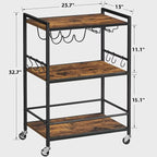 TUTOTAK Bar Cart, Serving Cart for Home, Microwave Cart, Drink Cart, Mobile - Image 6