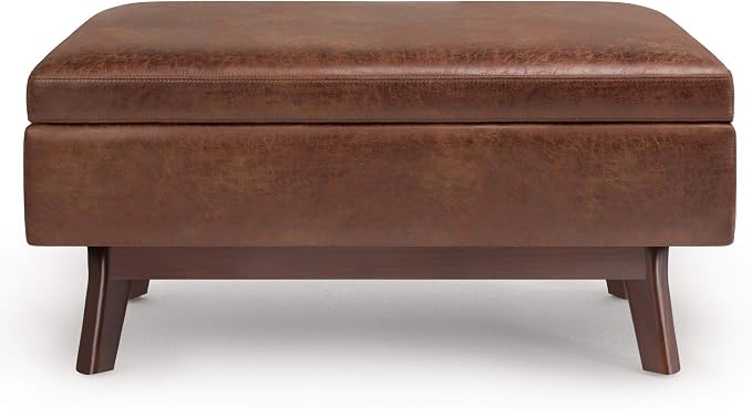 SIMPLIHOME Owen Small Rectangular Storage Ottoman by SimpliHome