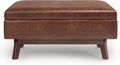 SIMPLIHOME Owen Small Rectangular Storage Ottoman by SimpliHome