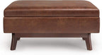 SIMPLIHOME Owen Small Rectangular Storage Ottoman by SimpliHome