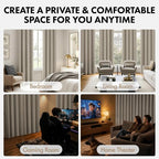 MIULEE 4 Panels Set Cobblestone Blackout Curtains 63 Inch Length Bedroom | - Image 5