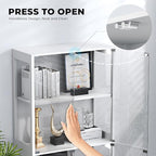 BROTTAR Display Cabinet with Glass Doors, 4-Tier Curio Cabinet with 3 Color - Image 4