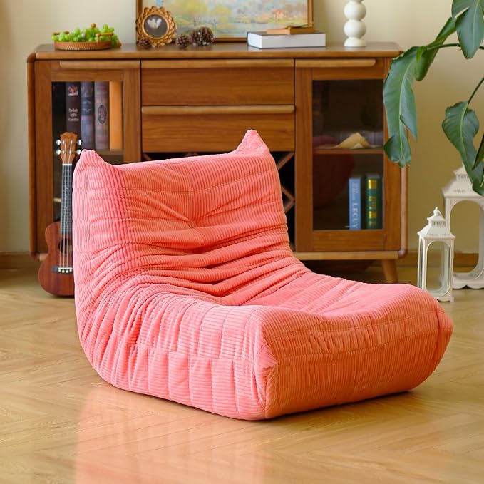 N&V Fireside Floor Sofa- Mid-Century Modern Armless Lounge Chair by NV