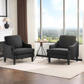 VINGLI Linen Fabric Accent Chairs Set of 2, Comfy Sofa Chair Living Room by VINGLI