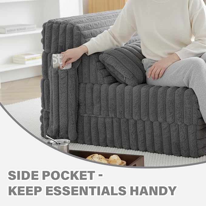 Tiita Folding Sofa Bed Twin Size, Convertible Sleeper Chair Mattress - Image 6