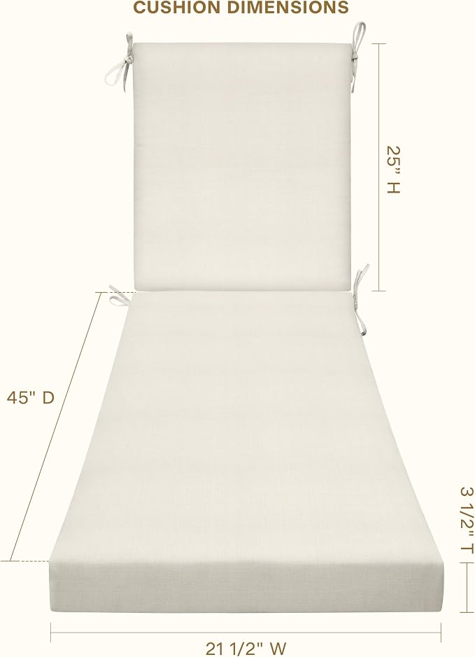 Honeycomb Outdoor Chaise Lounge Cushion - Image 2