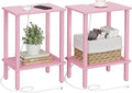 TUTOTAK End Table with Charging Station, Small Side Table with Outlets by ChoosetutotakFurnitureBuildYourCozyHome
