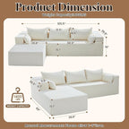 106" Cloud Sectional Boneless Couches - Image 2