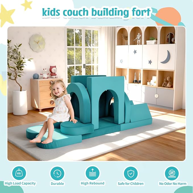 Kids Modular Play Sofa Convertible Foam Play Mat, Transformable Into a Game - Image 7