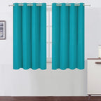 Teal Thermal Blackout Curtains/52 x 54 Inch/Set of 2 Panels Room Darkening by Lemomo