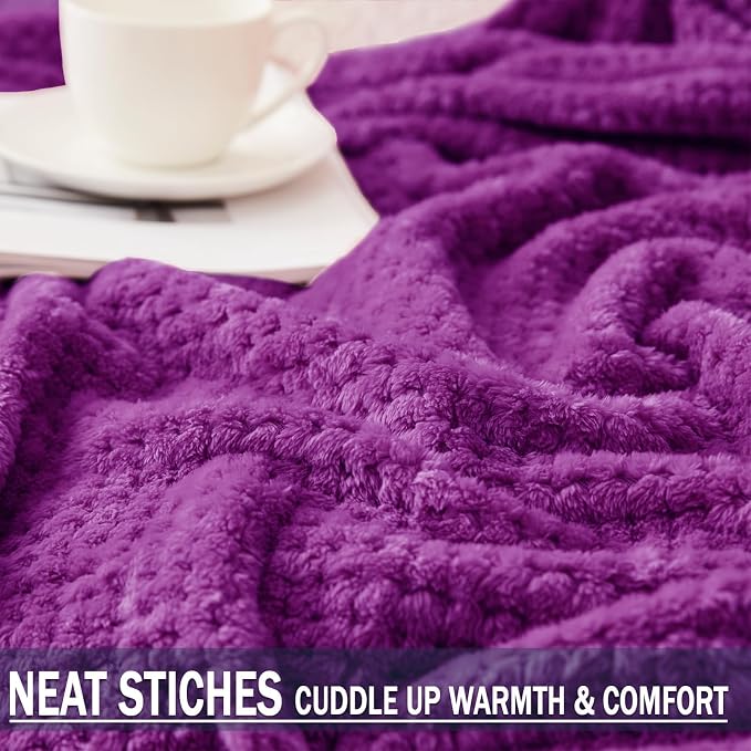 Exclusivo Mezcla Large Waffle Fleece Throw Blanket - Image 4