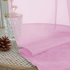 Pink Sheer Curtain 90 Inches Long 2 Panels Set, Solid Filmy Drapes - Image 6