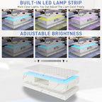 47.2 inch Modern High Glossy LED Coffee Table - Image 6