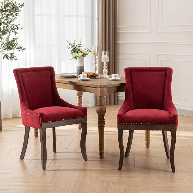 Modern Dining Chairs Set of 2, High Back Dining Chairs Side Chairs - Image 2