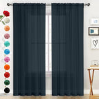 SpaceDresser Sheer Voile Window Treatment Rod Pocket Curtain Panels by SpaceDresser