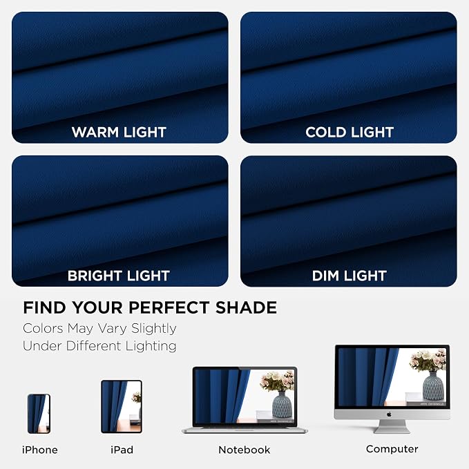 Joydeco Blackout Curtains 54 Inch Length 2 Panels Set, Thermal Insulated Long - Image 6