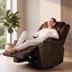 LEVELEVE Retro Rocking Recliner Chair, Massage Rocker Recliner Chair - Image 2
