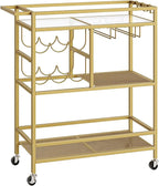 MAHANCRIS Bar Cart for Home, 3-Tier Serving Cart by MAHANCRIS