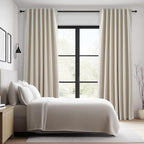 Topfinel Beige Linen Blackout Curtains 84 Inch Long, Modern Black Out Curtains - Image 7