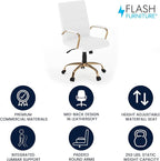 Flash Furniture Whitney Mid-Back Swivel LeatherSoft Desk Chair - Image 4