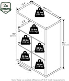 Furinno Cubicle Book Shelf, 5-Cube Bookshelf, Extra Thick Frame Cube Storage - Image 3