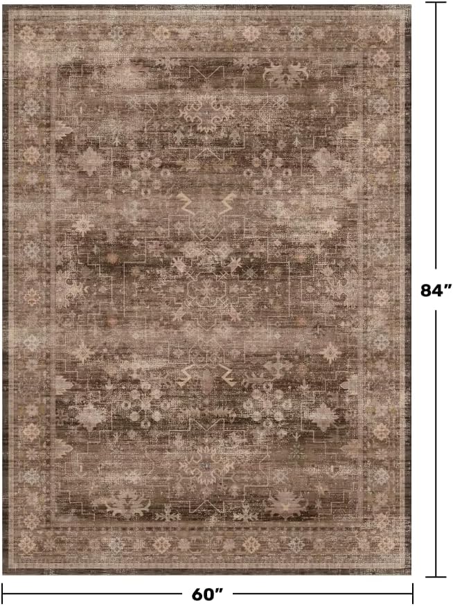 Boho Taupe Brown 5x7 Living Room Rug - Image 2