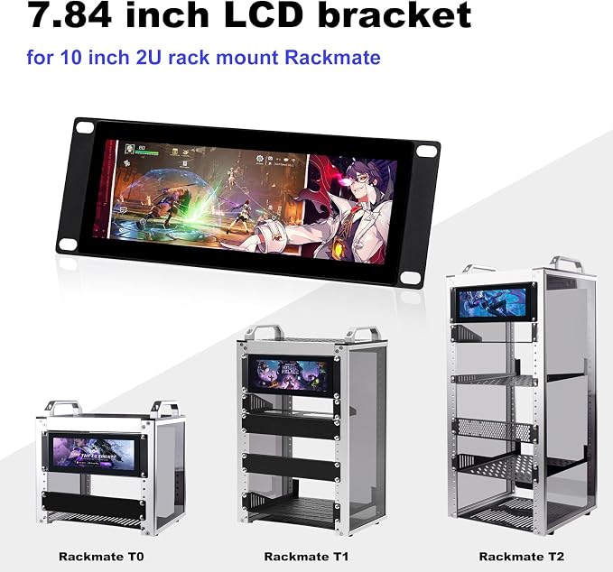 GeeekPi 7.84 inch 1280x400 LCD Touch Screen 2U Rack Mount Monitor - Image 4