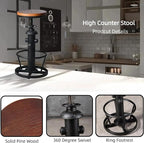 Rustic Industrial 3 Piece Bar Table Set - Image 7