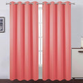 Blackout Curtains 52 x 95 inch/Coral Curtains Set of 2 Panels/Thermal Insulated by Lemomo