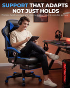 GTPLAYER Gaming Chair with Footrest, Big and Tall Game Chair 350lb Racing Style - Image 10