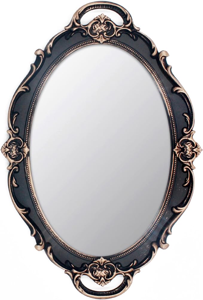 Eaoundm 14.5 x 10 inchs Smallest Oval Antique Decorative Wall Mirror Vintage by Eaoundm