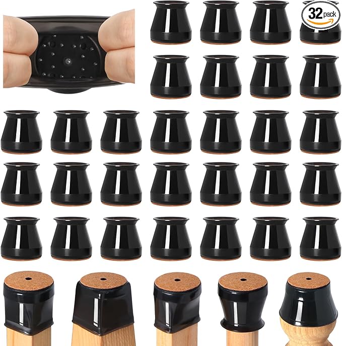 32 Pcs Chair Leg Floor Protectors by VIUME