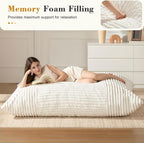 3-in-1 Giant Bean Bag Chair for Adults & Kids, Convertible Floor Sofa to - Image 2