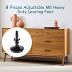8 Set M8 Leveling Feet with 4-Pronged T Nut, Adjustable Leg Levelers Heavy Duty - Image 5