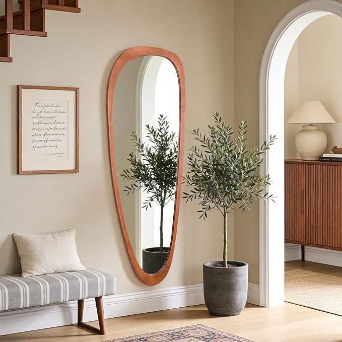 WallBeyond Asymmetrical Mirror, Irregular Mirror Full Length, Boho Wall Mirrors - Image 5