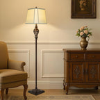 Vintage Floor Lamp with Night Light, Farmhouse Industrial Design Tall Lamp - Image 4