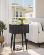YMYNY Fluted Nightstand Set of 2, Small End Table, Modern Coffee Table - Image 5