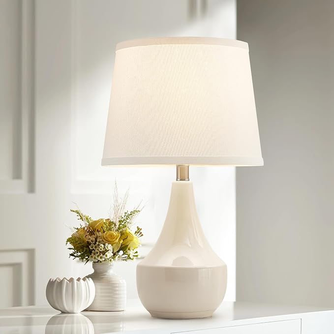 GyroVu 18" Table Lamp Set of 2, Ceramic Table Lamp Classic Beside Lamps - Image 8