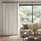Pinch Pleated Linen Curtains 100% Blackout 102 Inches Long by AUSSPVOCT
