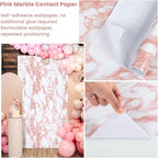 practicalWs White/Pink Marble Contact Paper Granite Peel and Stick Countertops - Image 5