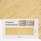 OUZUGIE 2 Pack 96x24 Inch Natural Bamboo Wall Panel – Natural Pole Wrap Paneling - Image 2