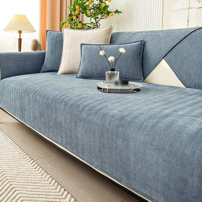 Funny Fuzzy Couch Cover, Chenille Couch Furniture Protector, Funny Fuzzy Couch by Rosygulls