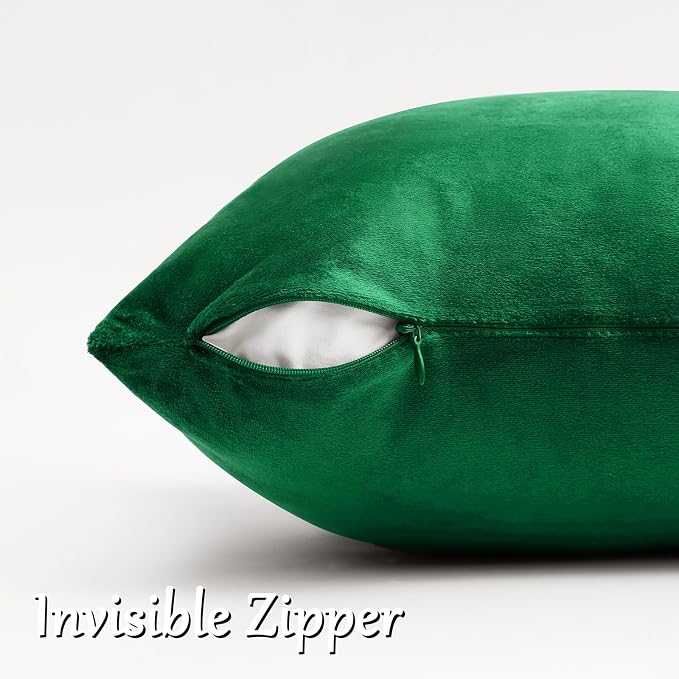 GIGIZAZA Green Pillow Covers 12x20 Decorative Pillows Pack of 2 | Lumbar Throw - Image 4