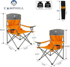 Camping Chair Set of 3, Outdoor Folding Camping Chairs - Image 4